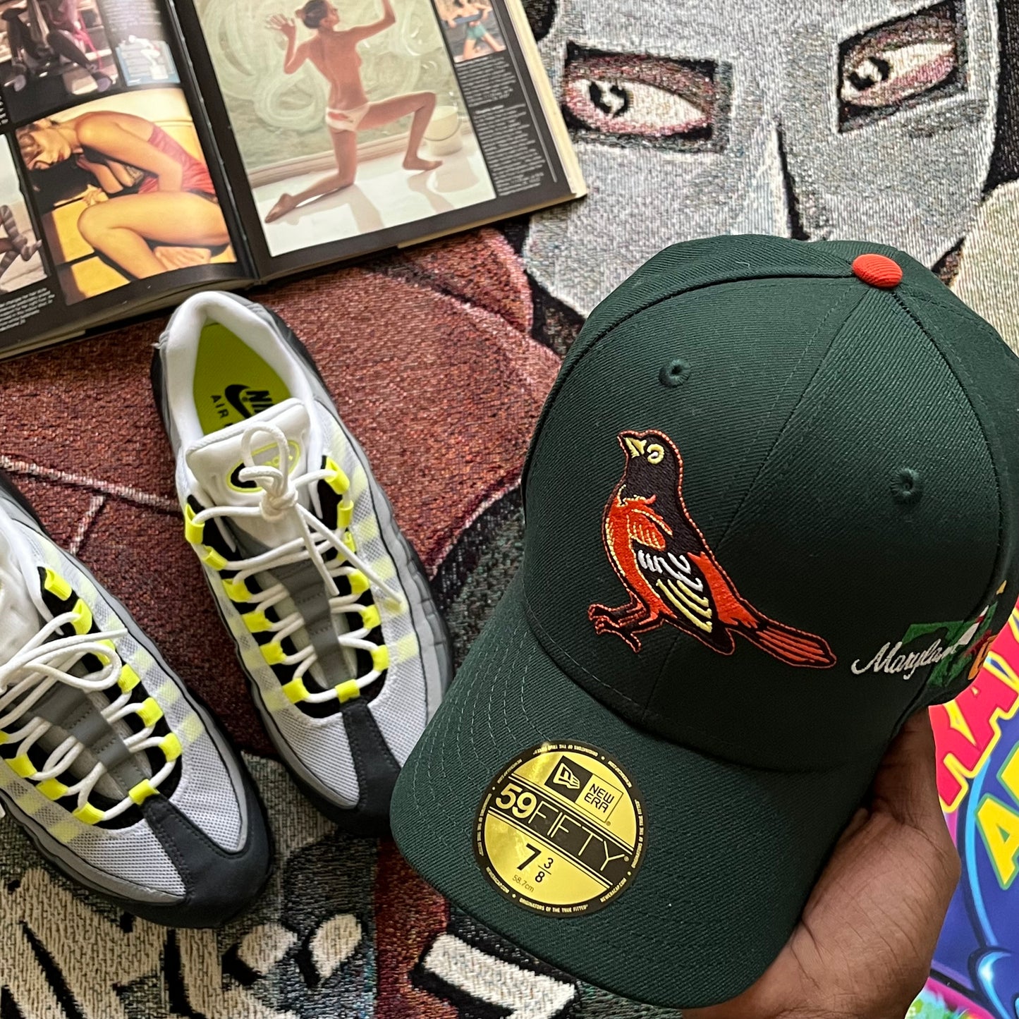 FOREST GREEN (GREY UV) BALTIMORE ORIOLES 30TH ANNIVERSARY SIDE PATCH FITTED HAT