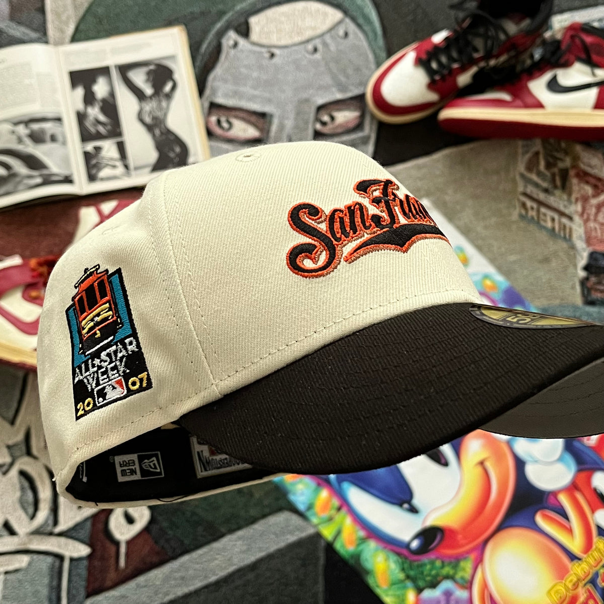 OFF WHITE TWO-TONE SAN FRANCISCO GIANTS (GREY UV) 2007 ALL STAR WEEK SIDE PATCH FITTED HAT