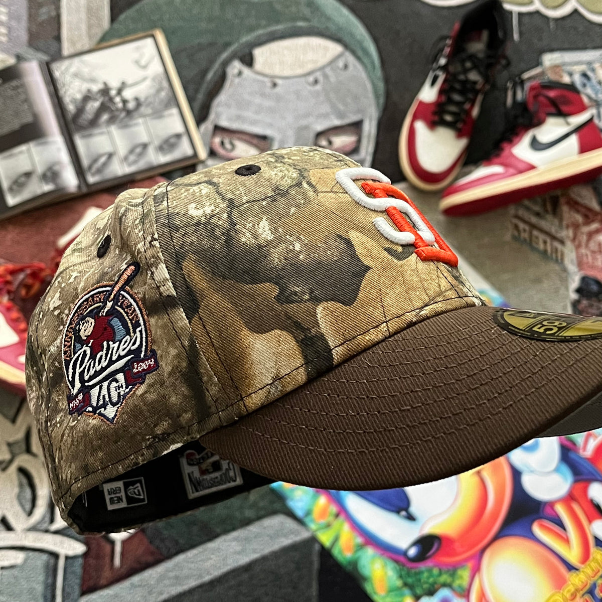 REALTREE CAMO SAN DIEGO PADRES (GREY UV) 40TH ANNIVERSARY SIDE PATCH FITTED HAT