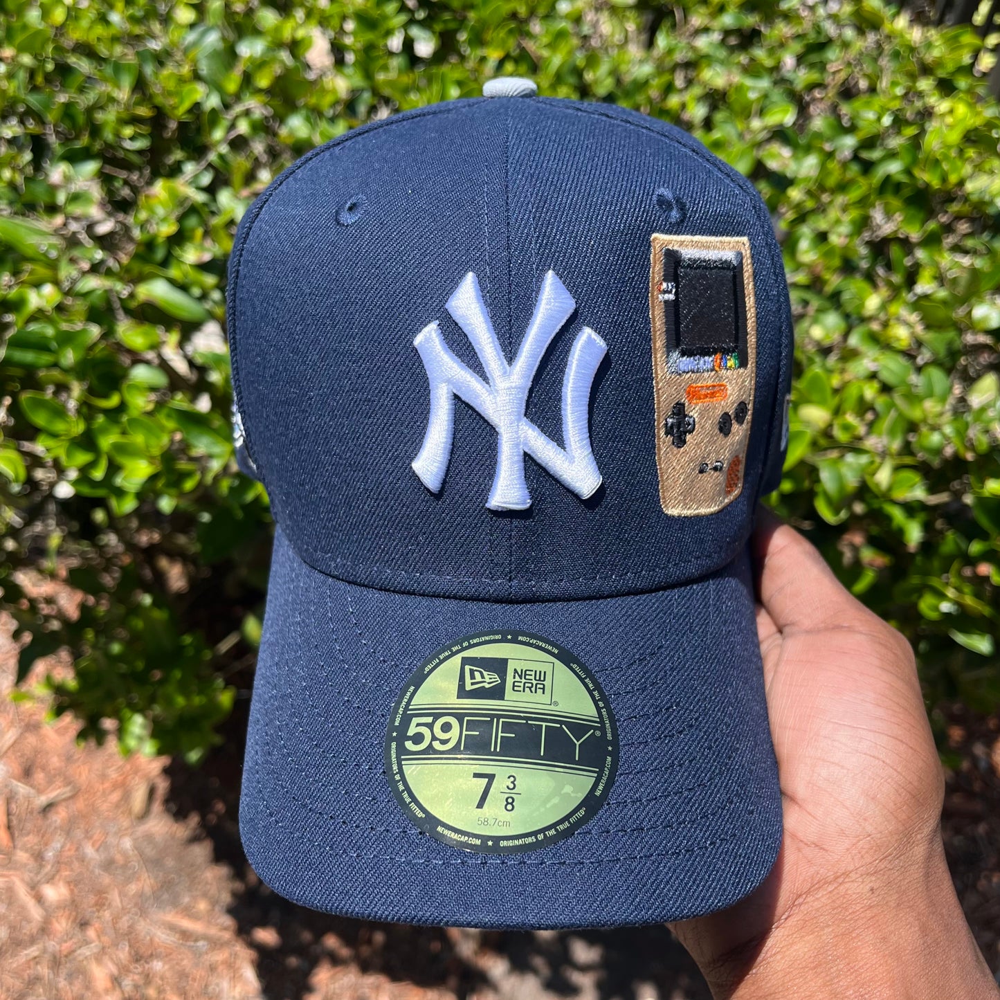 NAVY BLUE NEW YORK YANKEES (GREEN UV) AARON JUDGE SIDE PATCH FITTED HAT [OG GAMER EDITION]