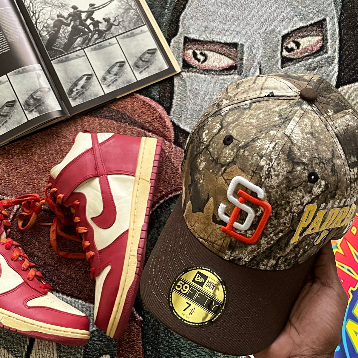 REALTREE CAMO SAN DIEGO PADRES (GREY UV) 40TH ANNIVERSARY SIDE PATCH FITTED HAT