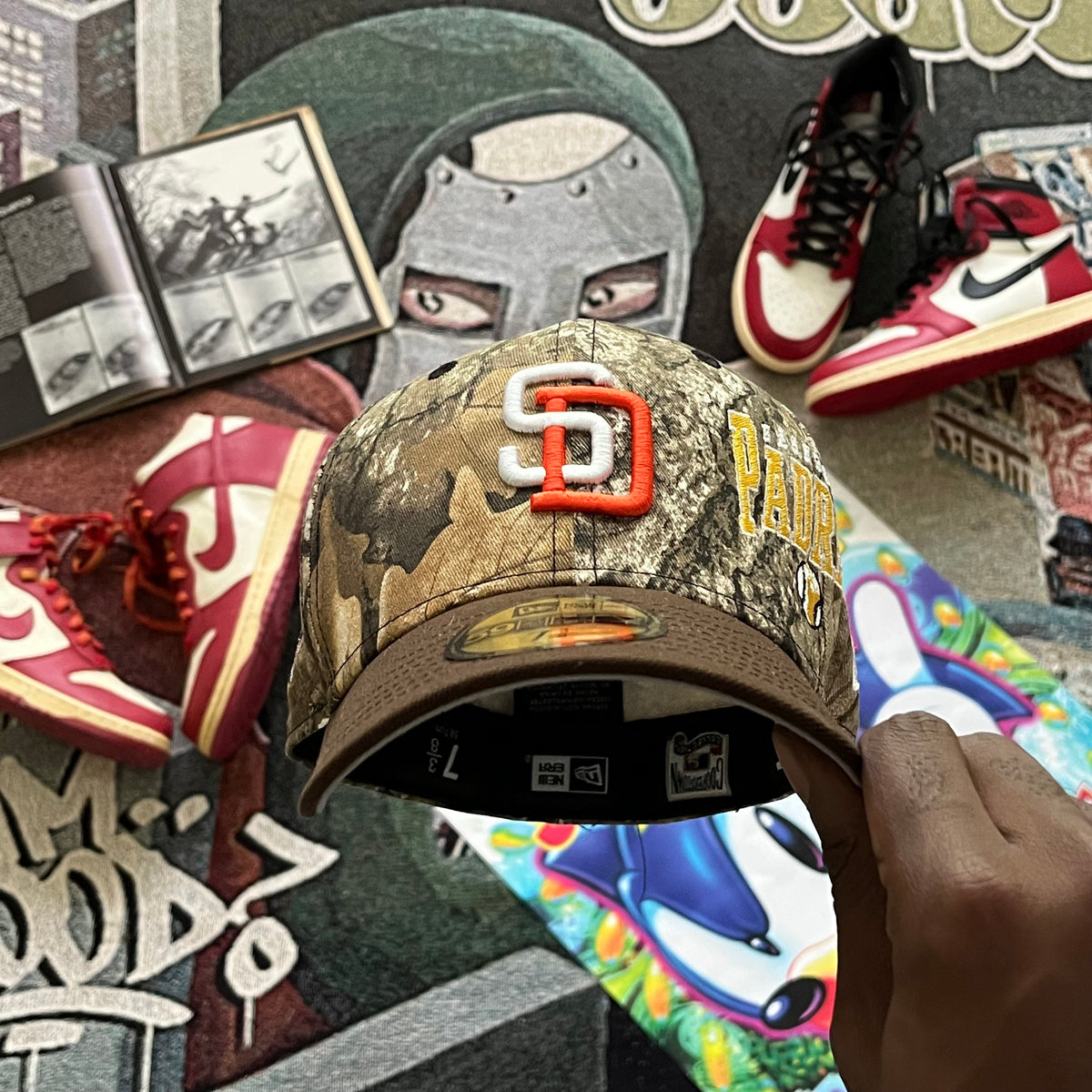 REALTREE CAMO SAN DIEGO PADRES (GREY UV) 40TH ANNIVERSARY SIDE PATCH FITTED HAT