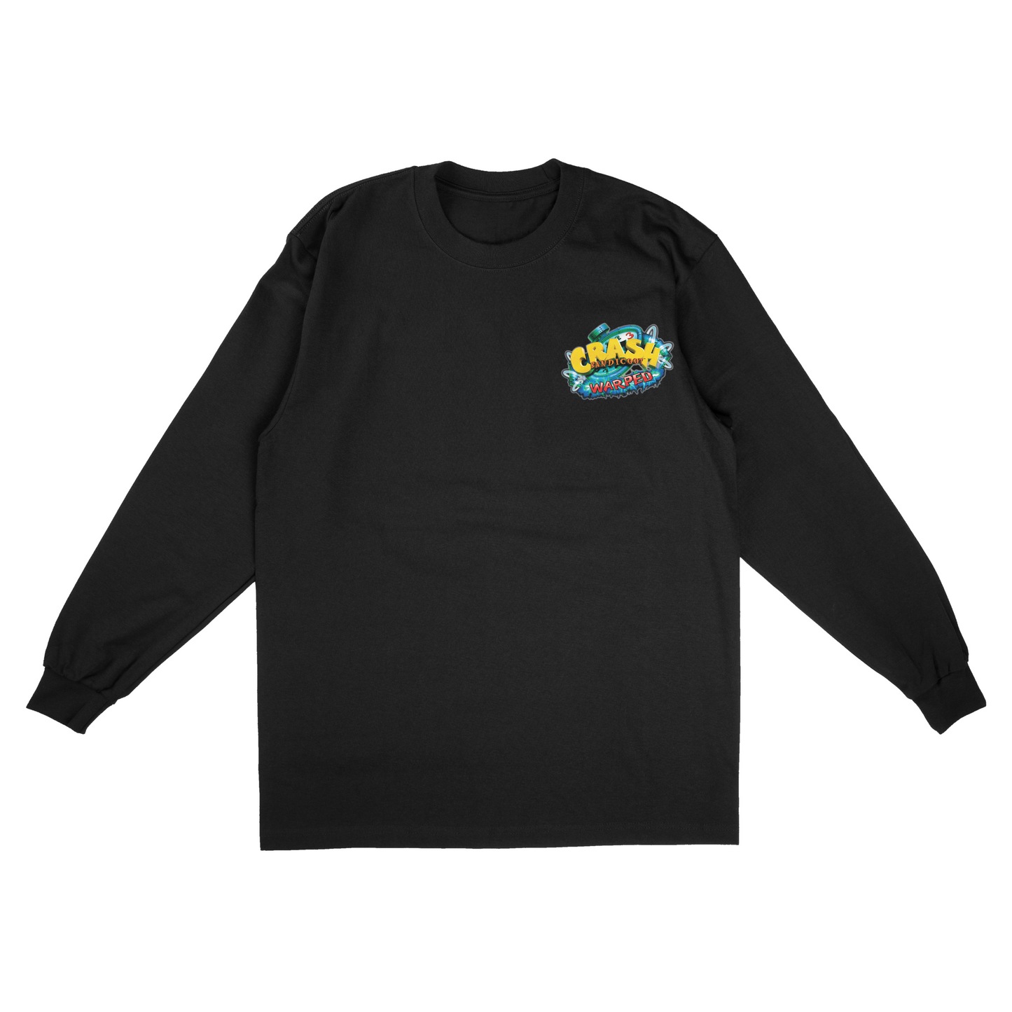 VINTAGE BLACK L/S "CRASH BANDICOOT 3" WARPED TEE [MADE TO ORDER]