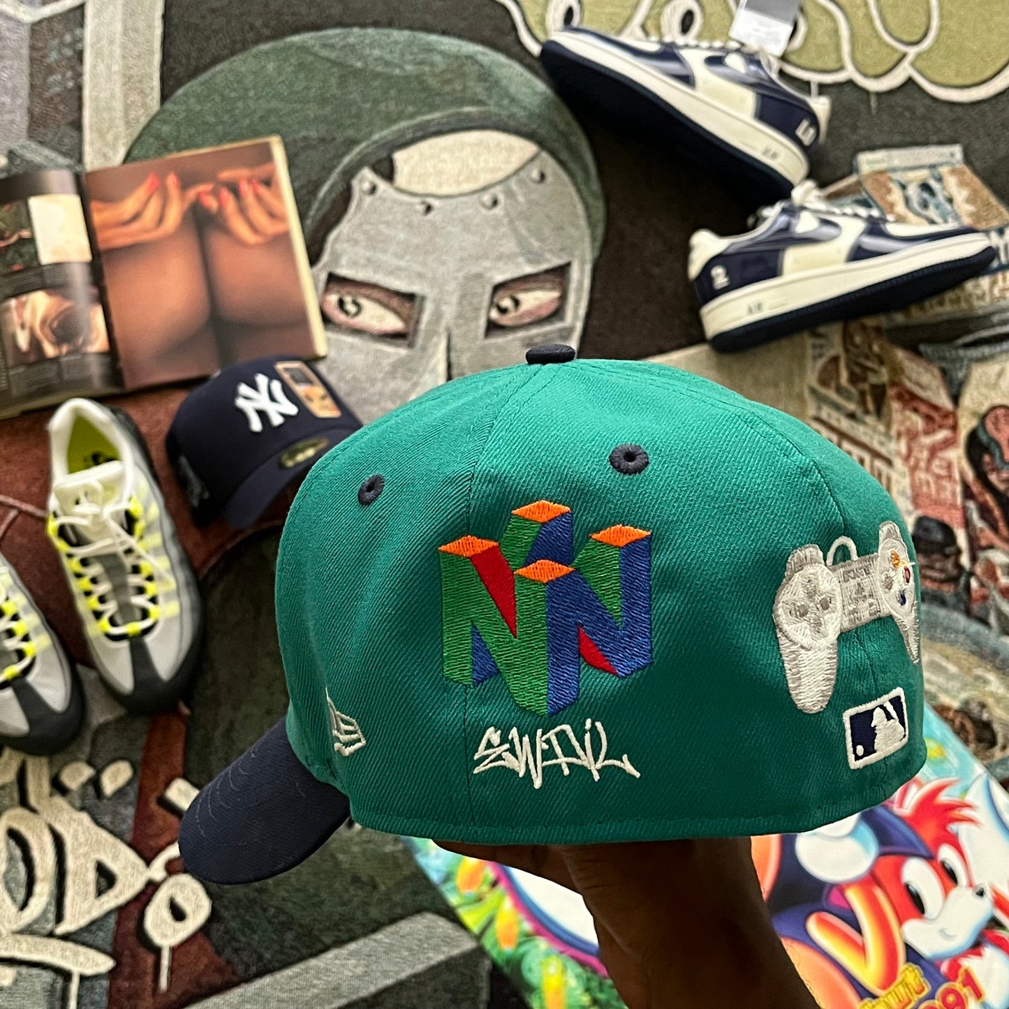 TEAL SEATTLE MARINERS TWO-TONE  (GREEN UV) BIG DUMPER SIDE PATCH FITTED HAT [OG GAMER EDITION]