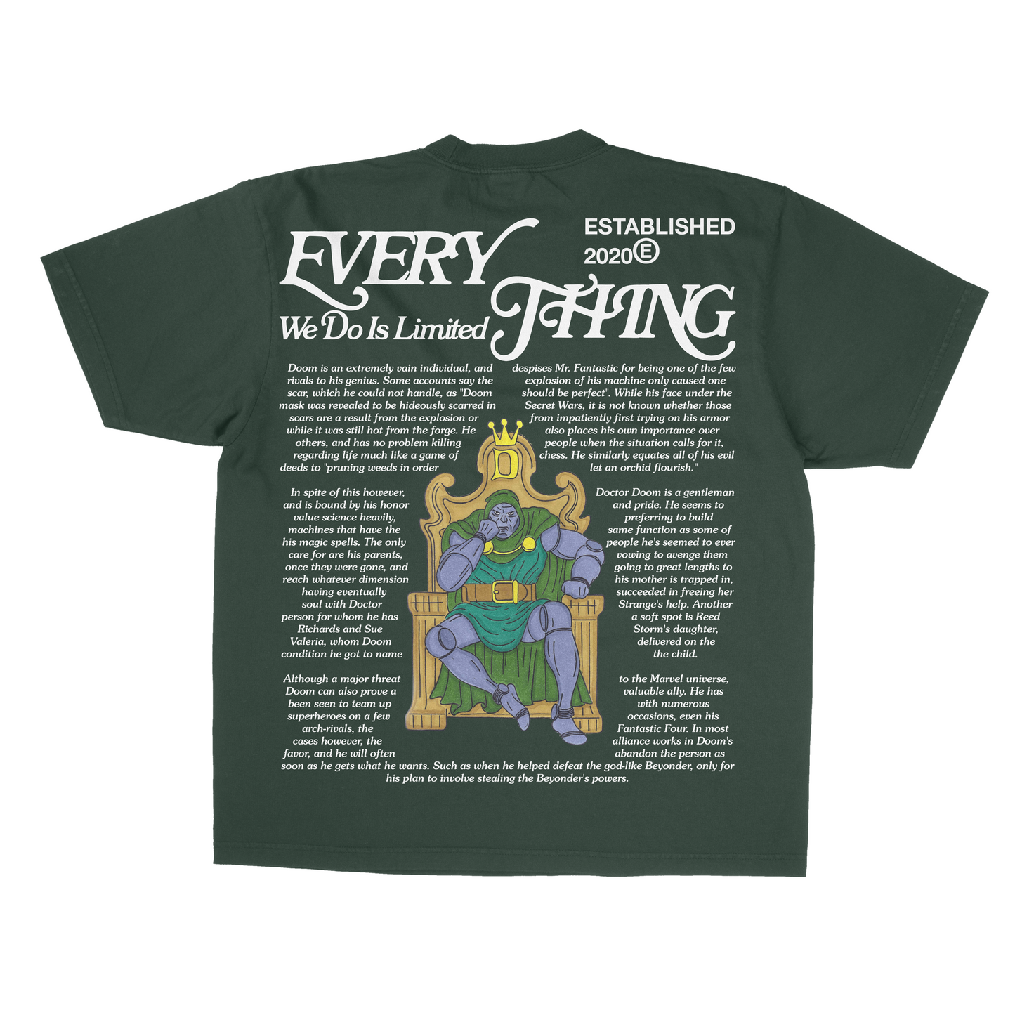 LEGENDARY EDITION "DR. DOOM" EWDIL HAND DRAWN VINTAGE TEE (MADE TO ORDER)