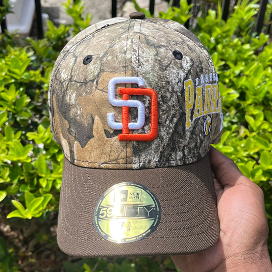 REALTREE CAMO SAN DIEGO PADRES (GREY UV) 40TH ANNIVERSARY SIDE PATCH FITTED HAT