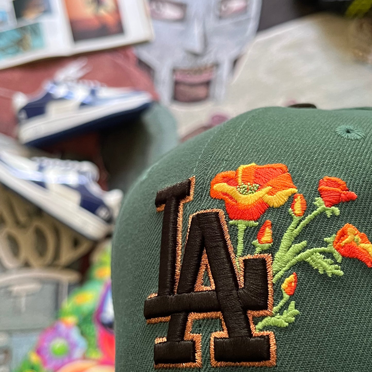 TEAL TWO-TONE LOS ANGELES DODGERS 60TH ANNIVERSARY SIDE PATCH (GREY UV) FITTED HAT
