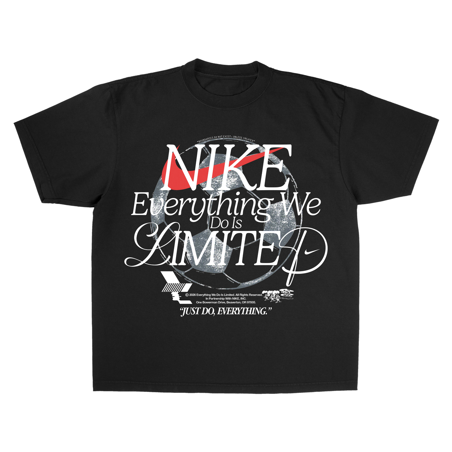BLACK NIKE x EWDIL "JUST DO, EVERYTHING" SPORTSWEAR TEE [MADE TO ORDER]