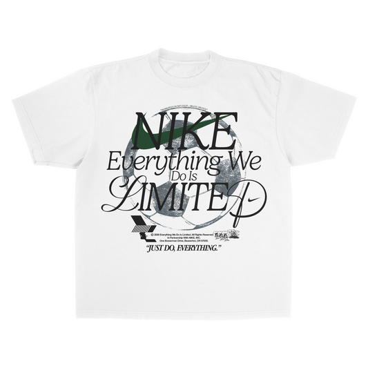 WHITE NIKE x EWDIL "JUST DO, EVERYTHING" SPORTSWEAR TEE [MADE TO ORDER]