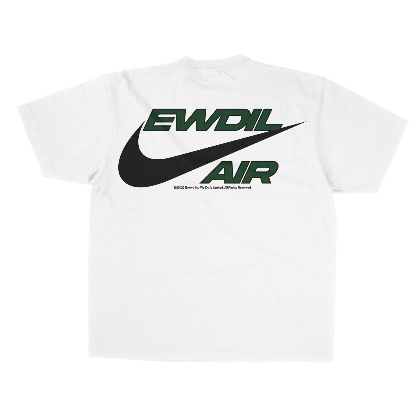 WHITE NIKE x EWDIL "JUST DO, EVERYTHING" SPORTSWEAR TEE [MADE TO ORDER]