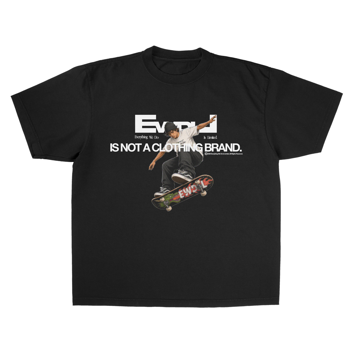 BLACK "NOT A CLOTHING BRAND" TEE [MADE TO ORDER]