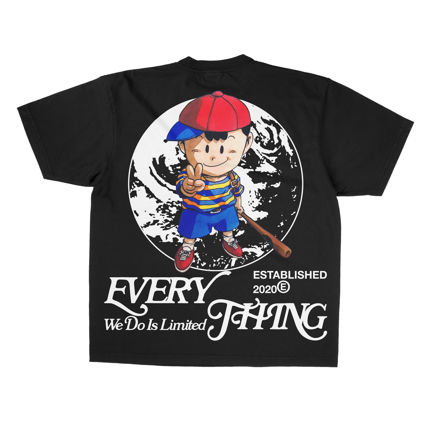 VINTAGE BLACK "PROJECT NINTEN" NESS EARTHBOUND 2 TEE [MADE TO ORDER]